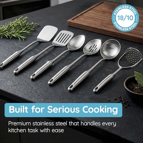 Stainless Steel Slotted Cooking Spoon