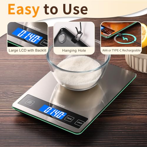 Food Scale 33lb Kitchen Scale with 1g Precision