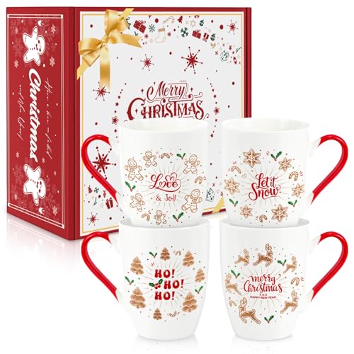 Classic Christmas Coffee Mug Set of 4 (4 Count)