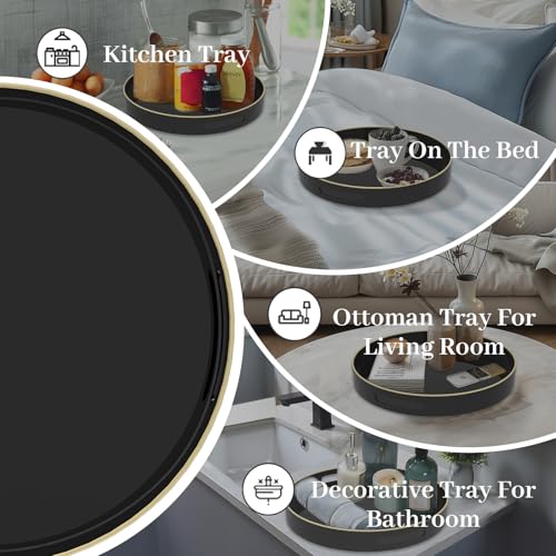 13" Black Decorative Tray