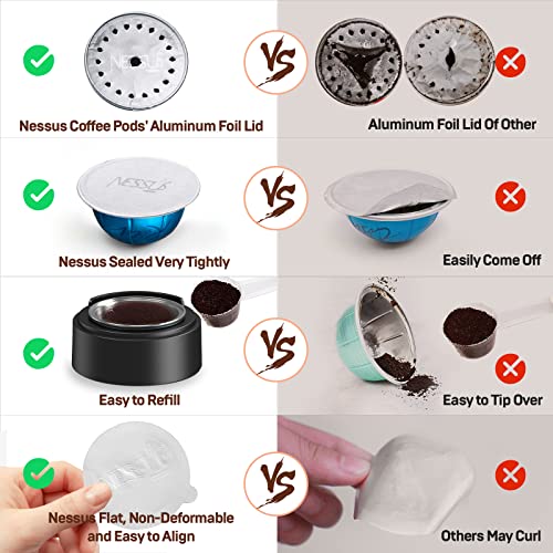 100 PCS Original Aluminum Foil Lids from Vertuo Reusable Pods Kit (100 Count)