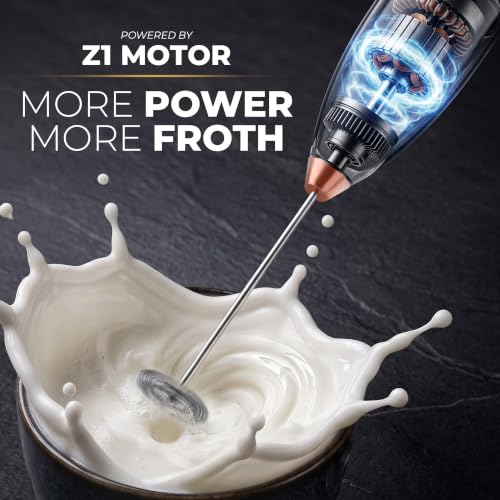 Powerful Milk Frother Wand With Duracell Batteries