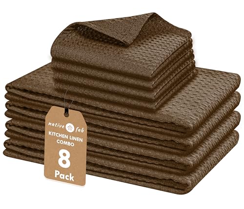 Cotton Dish Towel & Dishcloths 8 Piece Set (8 Count)