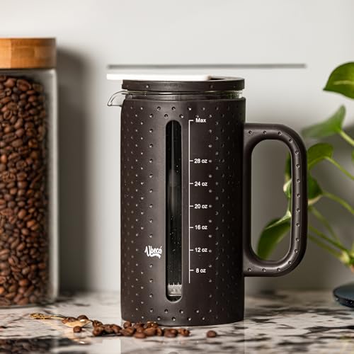 34oz Large French Press Coffee Maker Brown