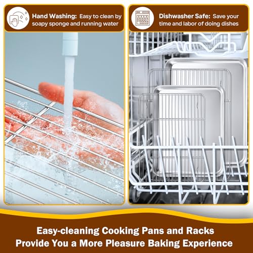 16 + 12.5 Inch Baking Sheet with Rack Set