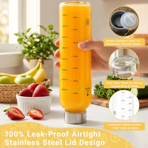 Clear Glass Bottles with Lids