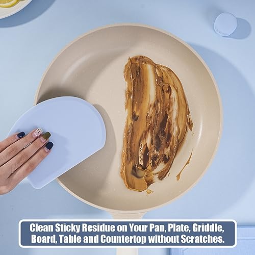 Silicone Dough Scraper with Metal Core Flexible Bowl Scraper Bread Baking