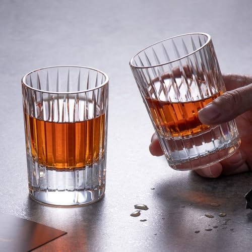 Crystal Whiskey Glasses Set of 2 Handcrafted Old Fashioned Glasses (2 Count)
