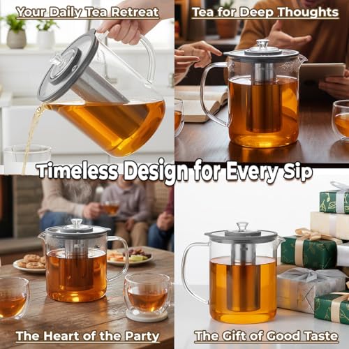 85oz Glass Tea Pot with Infuser (85 Count)
