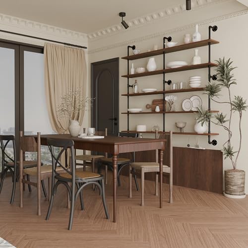 Industrial Pipe Shelf Shelving Bookcase (3 Count)