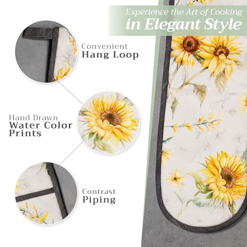 Double Oven Mitts 100% Cotton Double Oven Glove