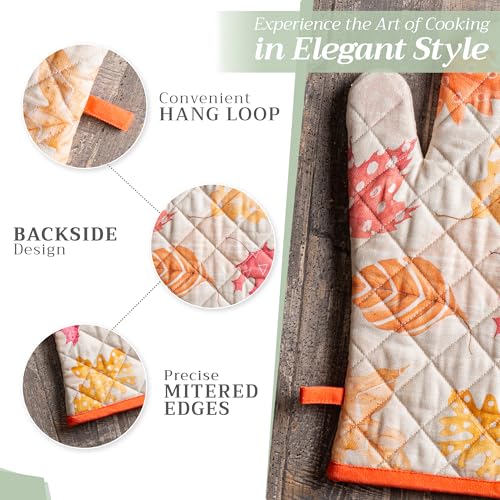 100% Cotton Oven Mitt & Pot Holder Set (2 Count)