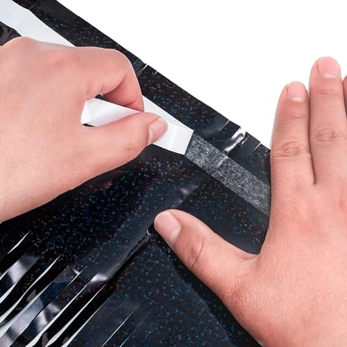 Black Foil Fringe Curtains (2 Count each)