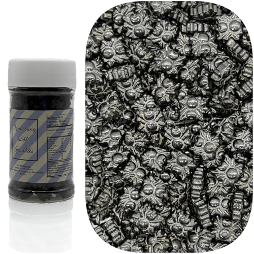 Spiders Sprinkles Halloween Edible Spider Cake Decoration Cupcake Toppers Cookie Decorating Perfect for Cakes (3 Ounce)