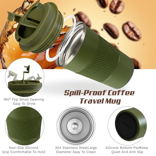 Vacuum Insulated Stainless Steel Travel Coffee Mug