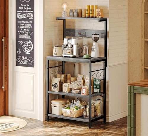 Kitchen Bakers Rack with Power Outlet
