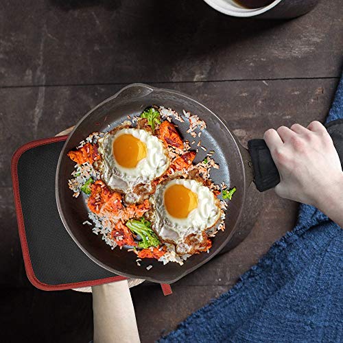 2Pcs Cotton and Neoprene Oven Pads Pot Holders with Pocket 8"x8.5" Dual (2 Count)
