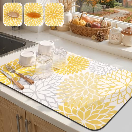 Fall Dish Drying Mat