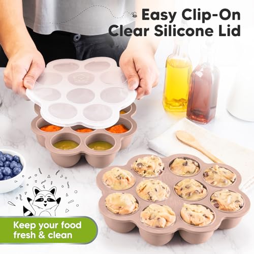 Silicone Food Freezer Trays with Lid