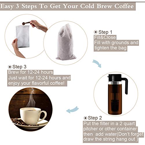 6x10 Inch Cold Brew Coffee Filter Bags (50 Count)