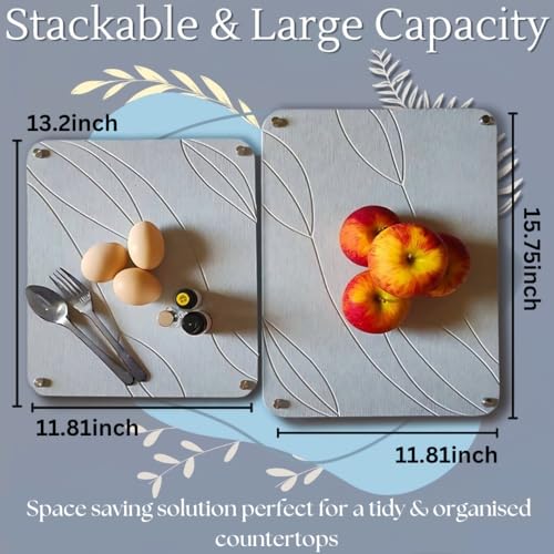 2 PCs Nesting Stone Drying Mat for Kitchen Counter