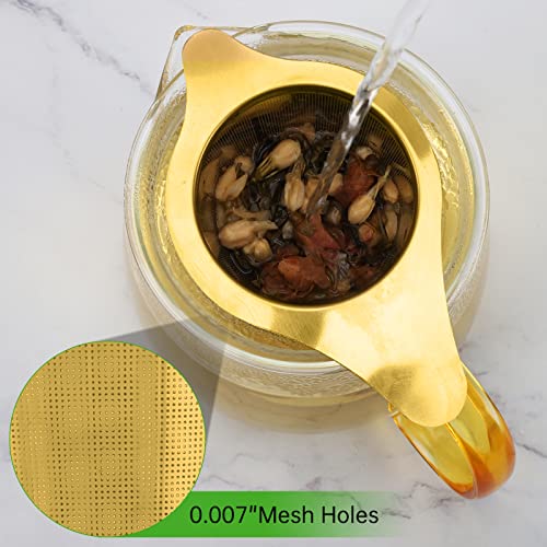 Two Pack Tea Infuser Basket Stainless Steel Tea Strainer Tea Filter With Small Strainer And Lid Tea Diffuser For Loose Tea Superior Brewing Experience