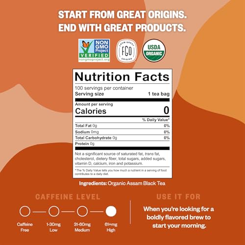Organic Assam Tea (100 Count)