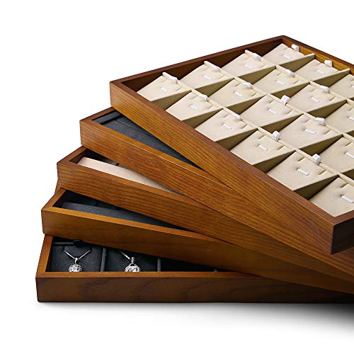 Wood 13 Grids Necklace