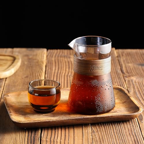 16 oz Glass Coffee Carafe with Wood Heat