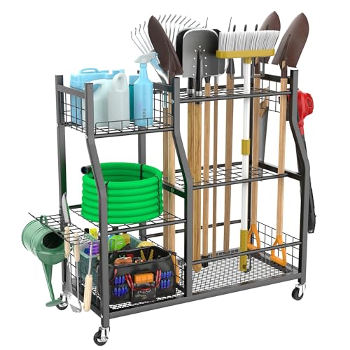 Garden Tool Organizer with Wheels