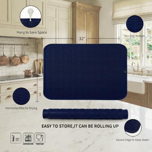 Silicone Dish Drying Mat for Multiple Usage