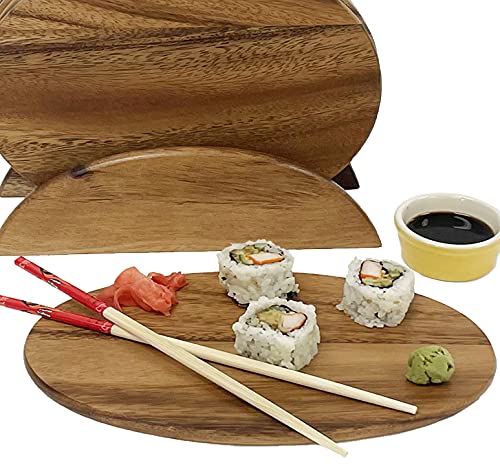 Woodard & Charles 6 Acacia Wood Serving Boards w (10 Count)
