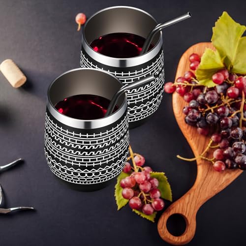 4 Pcs 12 oz Funny Message Coffee Mug Birthday White Elephant Gifts Stainless Steel Insulated Tumblers Wine Cup Gag Gift for for Employee Appreciation Coworkers Friends Father (4 Count)