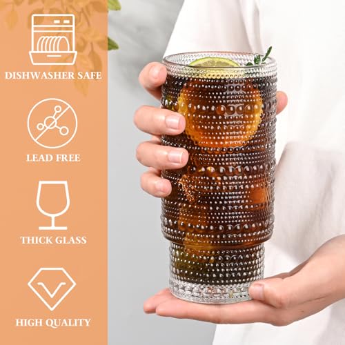 16OZ Glass Tumbler with Straw and Lid