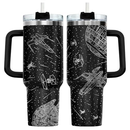 Space Galaxy Sci Fi Falcon 40 oz Tumbler with Handle