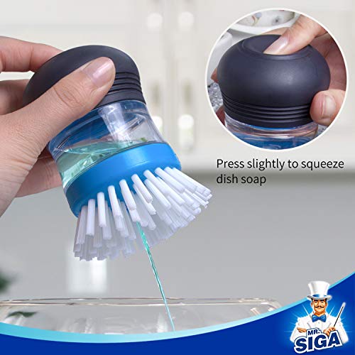 Soap Dispensing Palm Brush Storage Set