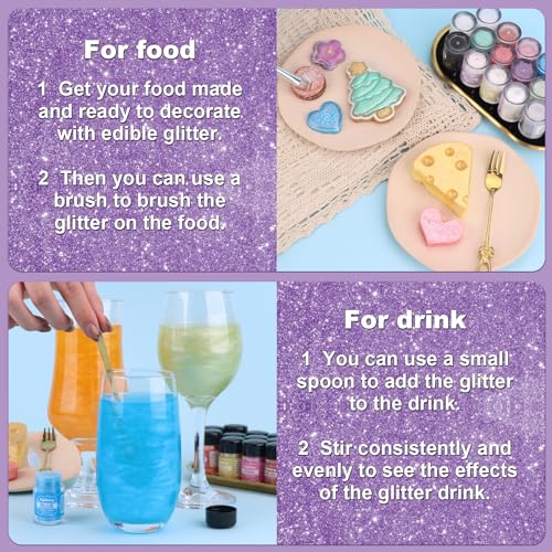 Purple Edible Glitter