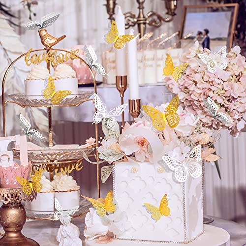 3D Butterfly Wall Decor 48 Pcs 4 Styles 3 Sizes (48 Count)