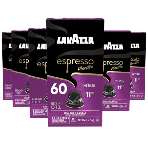 Espresso Maestro Intenso Aluminum Capsules Compatible with Nespresso* Original Machines (60 Count)