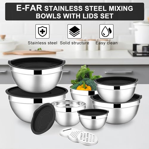 Stainless Steel Mixing Bowls (7 Count)