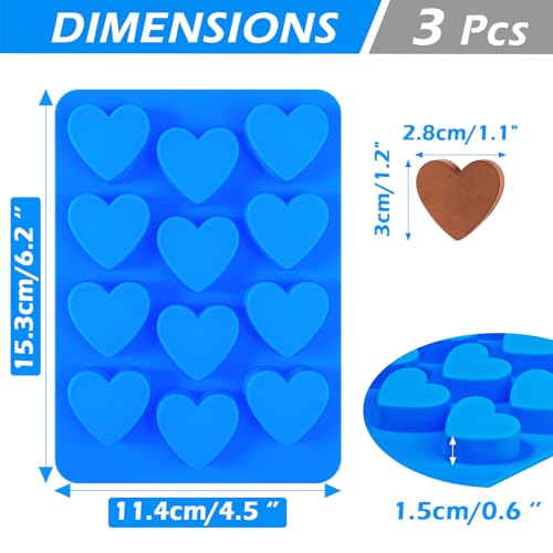Heart Silicone Molds 12 (36 Cavities)