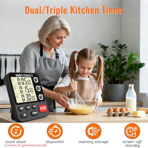 Digital Dual Kitchen Timer (3 Count)
