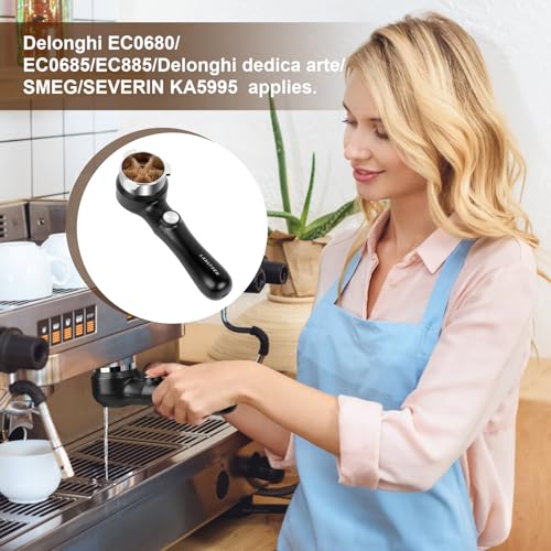 51mm Espresso Coffee Machine Electric Cleaning Brush Espresso Machine Cleaning Brush 360° Totally Enclosed Cleaning for 3 EARS 51MM Delonghi Dedica Style Series EC680 and EC685