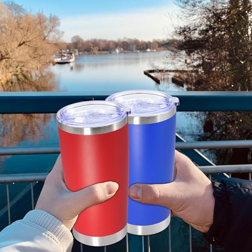 20oz Tumbler Stainless Steel Tumbler Coffee Tumbler with Lid Dark Blue