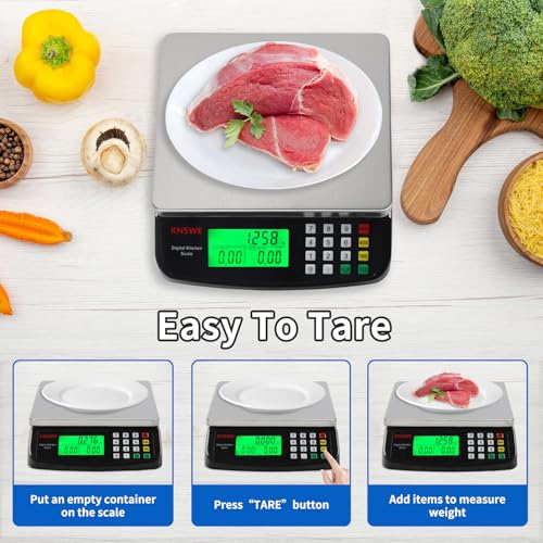 Large Kitchen Scale Black 40KG