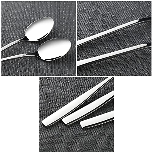 Stainless Steel Long Handle Iced Cream Tea Spoon (12 Count)