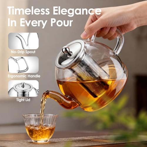 1800ml Glass Teapot with Infuser