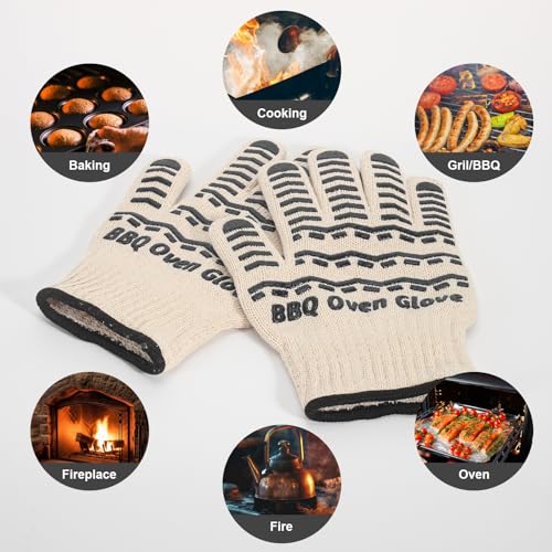 BBQ Gloves 932℉ Heat Resistant Oven Gloves
