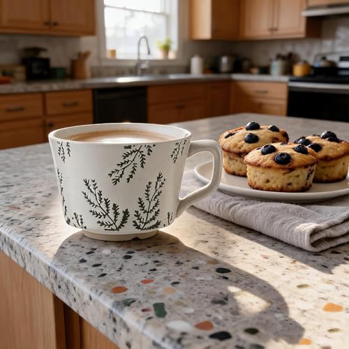 4 Pack Speckled Ceramic Coffee Mugs