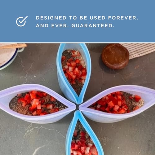 Premium Reusable Silicone Food Storage Bags (2 Count)